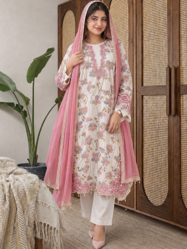 Blush Pink Floral Suit [PC036]