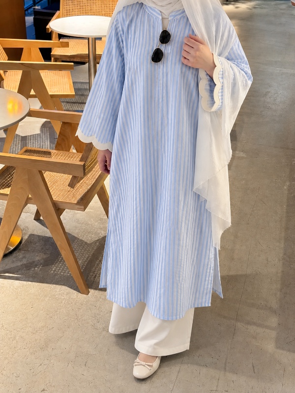 Sky Blue Stripe Coord Set [CE005]