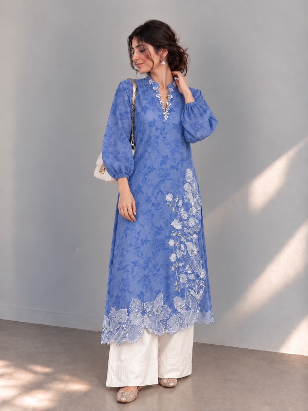 Mahira Organza Set Blue [PC068]